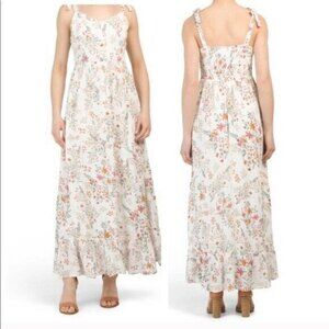 Rachel Zoe Maxi Dress Floral Ruffled Lined Womens Size 6